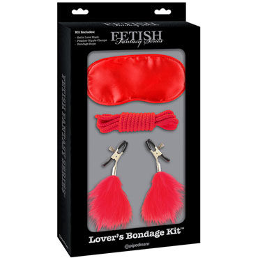 Pipedream Lovers Bondage Kit, красный, Набор для интимных удовольствий