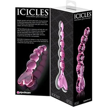 Pipedream Icicles № 43, розовый - Стеклянный анальный стимулятор - купить в секс шопе