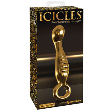 Pipedream Icicles Gold Edition G04, золотой, Стеклянный анальный стимулятор