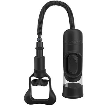 Pipedream Perfect Touch Vibrating Penis Pump, черная - фото, отзывы