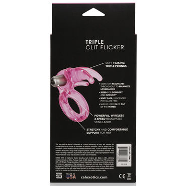 Новинка раздела Секс игрушки - California Exotic Triple Clit Flicker, розовое