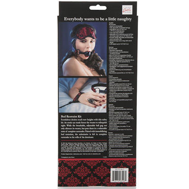 Новинка раздела Секс игрушки - California Exotic Scandal Bed Restraint Kit, красный
