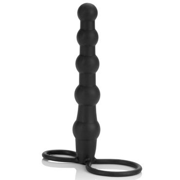 California Exotic Silicone Beaded Double Rider, черный - фото, отзывы