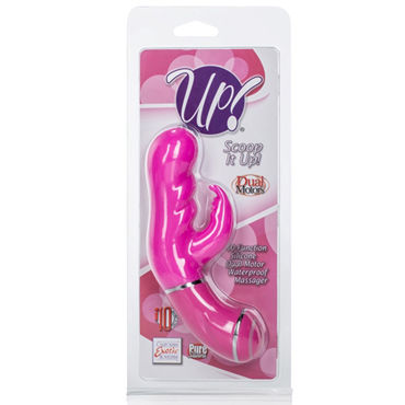 California Exotic Up! Scoop it Up! розовый - Вибромассажер с клиторальным стимулятором - купить в секс шопе