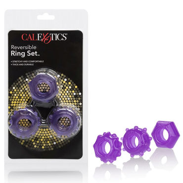 California Exotic Reversible Ring Set, фиолетовый — фото 1