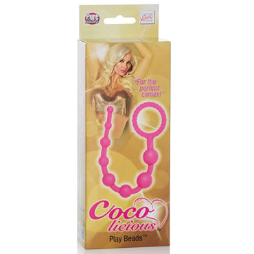 California Exotic Coco Licious Play Beads, розовая - Гибкая анальная цепочка - купить в секс шопе
