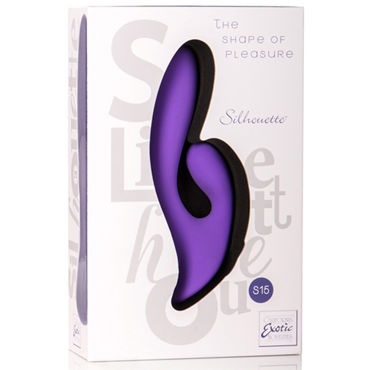 California Exotic Silhouette S15, фиолетовый - Вибратор со стимулятором клитора - купить в секс шопе