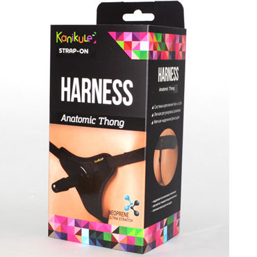 Kanikule Strap-on Harness Anatomic Thong, черные, Трусики с креплением vac-u-lock
