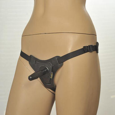 Kanikule Leather Strap-on Harness Anatomic Thong, черные - фото, отзывы