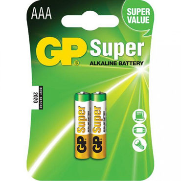 GP Super Alkaline AAA, 2 шт, Элемент питания