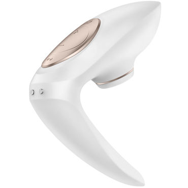 Satisfyer Pro 4 Couples, белый - Вакуум-волновой стимулятор для пар с вибрацией - купить в секс шопе