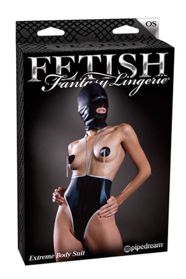 Fetish Fantasy Lingerie Extreme Body Suit - Боди, накладки на соски и маска - купить в секс шопе