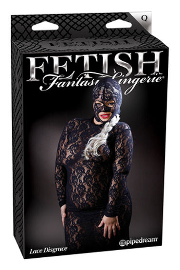 Fetish Fantasy Lingerie Lace Disgrace - Кружевное платье с маской - купить в секс шопе