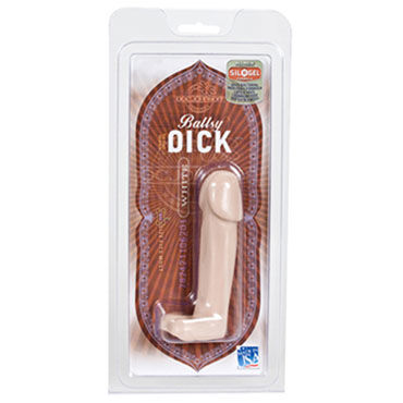 Doc Johnson Ballsy Dick 11,5 см - Фаллоимитатор с мошонкой на прочной присоске - купить в секс шопе