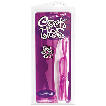 Doc Johnson Cock Ties, фиолетовый - Утяжки на пенис - купить в секс шопе