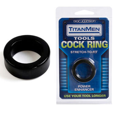 Doc Johnson Cock Ring, черный, Эрекционное кольцо