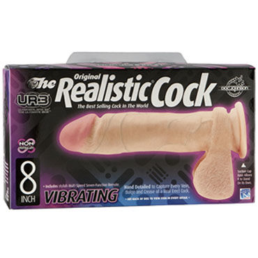 Doc Johnson Vibro Realistic Cock - Реалистичный вибратор на присоске - купить в секс шопе
