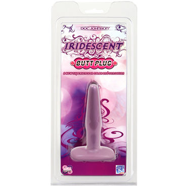 Doc Johnson Iridescent Small, фиолетовый - Анальная пробка небольшого размера - купить в секс шопе