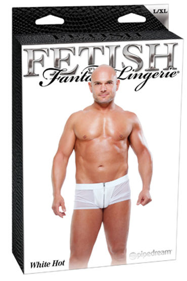 Fetish Fantasy White Hot - Боксеры на молнии спереди и сзади - купить в секс шопе