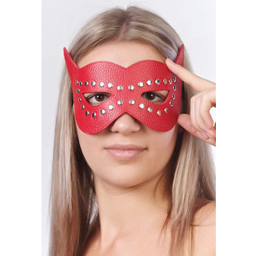 Sitabella маска, красная, Кожаная, с велюровой подкладкой