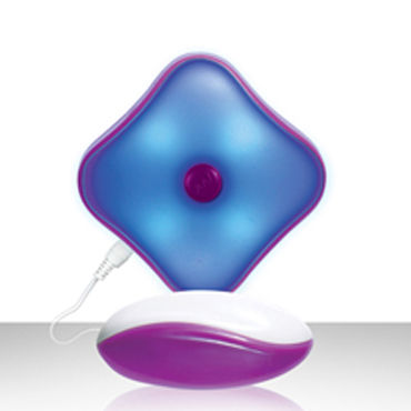 NS Novelties Glace Cuties, фиолетовый - Виброяйцо со светящимся пультом - купить в секс шопе