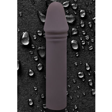 NS Novelties Chic 7, серый - Фаллоимитатор с бархатистым покрытием - купить в секс шопе