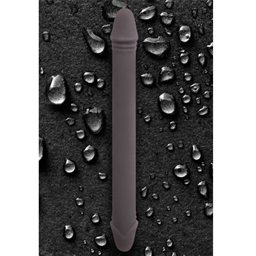NS Novelties Esprit 14, серый - Литой двухсторонний фаллоимитатор - купить в секс шопе