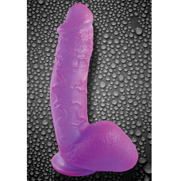 NS Novelties Gelee Mr Big 10, фиолетовый - Литой фаллоимитатор-реалистик на присоске - купить в секс шопе