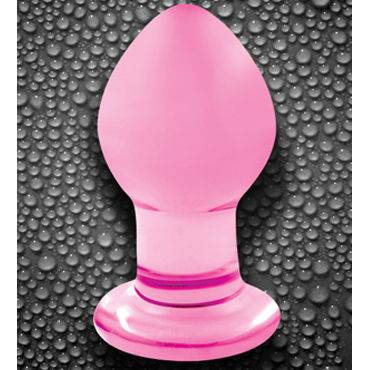 NS Novelties Crystal Plug, розовый - Анальная пробка из стекла, маленькая - купить в секс шопе
