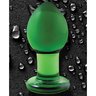 NS Novelties Crystal Plug, зеленый - Анальная пробка из стекла, средняя - купить в секс шопе