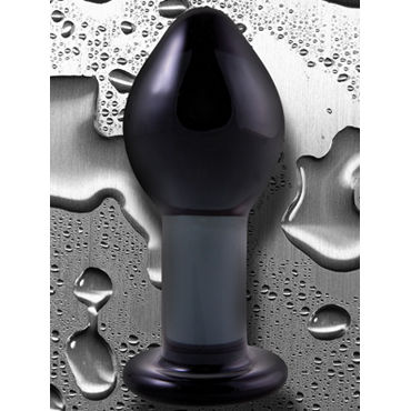 NS Novelties Crystal Plug, серый - Анальная пробка из стекла, большая - купить в секс шопе