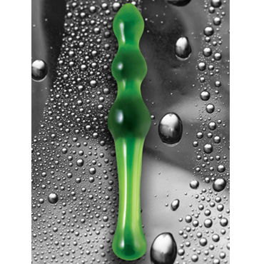 NS Novelties Crystal Kegel, зеленый - Анальная елочка из стекла, маленькая - купить в секс шопе