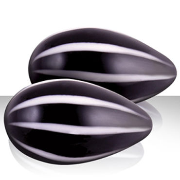 NS Novelties Crystal Kegel Eggs, черный - Вагинальные шарики из стекла - купить в секс шопе