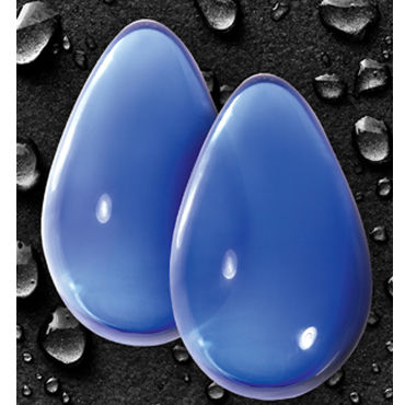 NS Novelties Crystal Kegel Eggs, голубой, Вагинальные шарики из стекла, большие и другие товары NS Novelties с фото