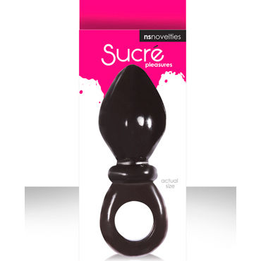 NS Novelties анальная пробка Sucre, С кольцом для пальца, черная