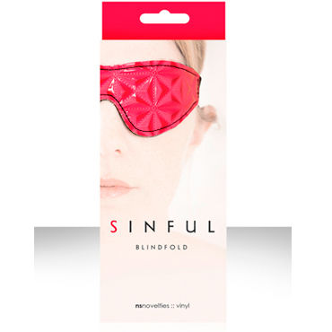 NS Novelties маска на глаза Sinful Blindfold, Закрытая  с рисунком