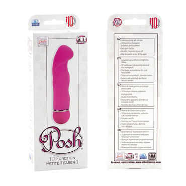 California Exotic Posh Petite Teaser 1, 12 см, розовый - Вибростимулятор с воздействием на точку G - купить в секс шопе