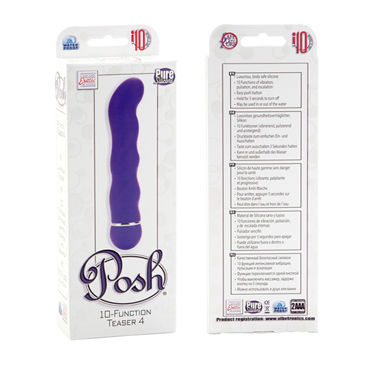 California Exotic Posh Petite Teaser 4, 14,5 см, фиолетовый - Вибростимулятор с воздействием на точку G - купить в секс шопе