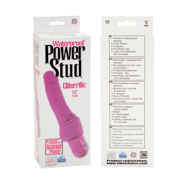 California Exotic Power Stud Cliterrific, розовый - Вибратор с клиторальной стимуляцией - купить в секс шопе