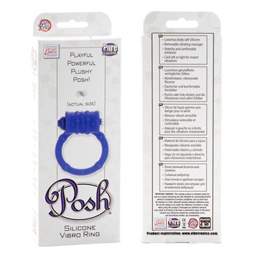 California Exotic Posh Silicone Vibro Rings, фиолетовый - Эрекционное кольцо с виброэлементом - купить в секс шопе