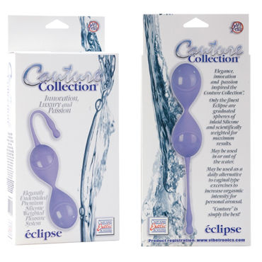 California Exotic Couture Collection Eclipses, фиолетовые - Вагинальные шарики оригинальной формы - купить в секс шопе