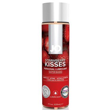 JO H2O Strawberry Kisses, 120 мл, Лубрикант на водной основе с ароматом земляники