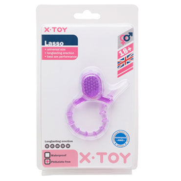 X-Toy Lasso, фиолетовая - Утяжка на пенис - купить в секс шопе