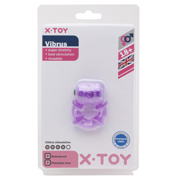 X-Toy Vibrus, фиолетовое - Эрекционное виброкольцо - купить в секс шопе