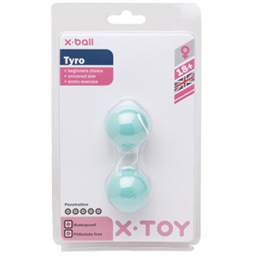X-Toy Tyro, бирюзовые, Вагинальные шарики