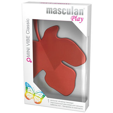Masculan Mini Vibe Classic, красный, Стимулятор клитора в виде листочка