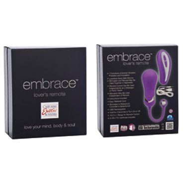 California Exotic Embrace, фиолетовый - Стильное виброяйцо с пультом ДУ - купить в секс шопе