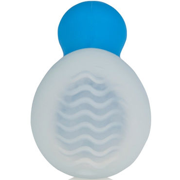 California Exotic Posh Ice Massager Wave, синий - Рельефный вибратор с охлаждающим эффектом - купить в секс шопе