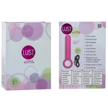 Jopen Lust L3.5, розовый - Миниатюрный вибромассажер с держателем - купить в секс шопе