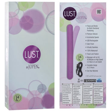 Jopen Lust L4, фиолетовый - Тонкий классический вибромассажер - купить в секс шопе